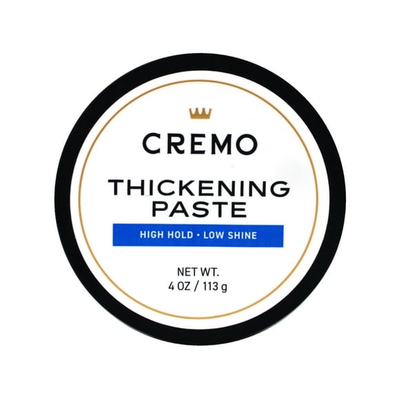 Cremo Mens Hair Paste - Premium Barber Grade Thickening Paste with High Hold and Low Shine 4 Oz