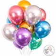 thumbnail image 1 of Colorful Party Balloons 100pcs 12inch Chrome Metallic Helium Balloons for Birthday Party Decoration and Arch Decoration Wedding Birthday Baby Shower C, 1 of 4