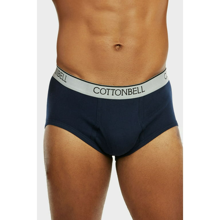 Men's Cotton Stretch Wide Band Basic Brief Underwear - 2 Packs 