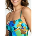 thumbnail image 4 of Time and Tru Women's and Women's Plus Size Square Neck One Piece Swimsuit, Sizes XS-3X, Family Swim, 4 of 5
