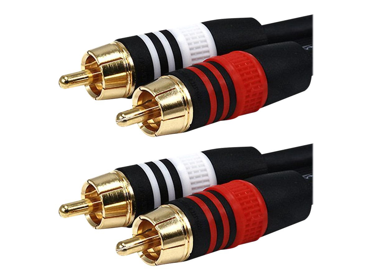 6ft Premium 3.5mm 1/8" Stereo Aux Male to 2-RCA Male Audio Cable Cord Gold 