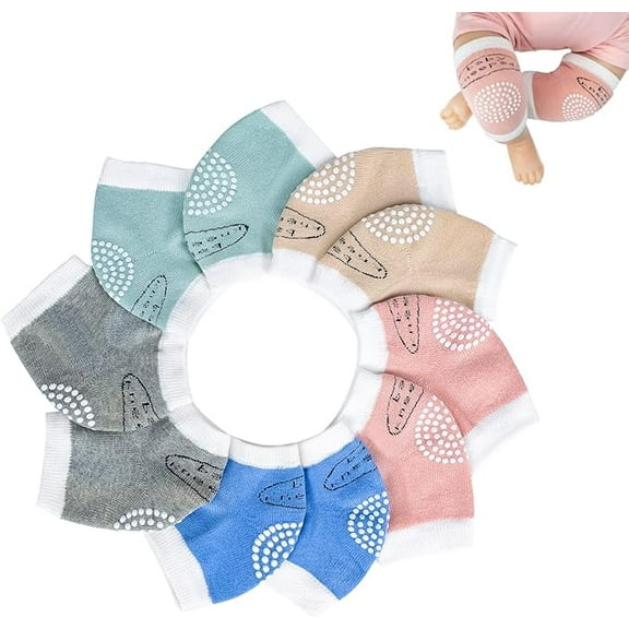 Baby knee Pads for Crawling - 5 Pack Anti Slip Unisex Baby Knee Protectors - Toddler Knee Pads Gift Idea for Baby