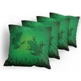 thumbnail image 5 of Ambesonne Green Throw Pillow Cover 4 Pack, Tropic Banana Tree Leaf, 24", Green, 5 of 7