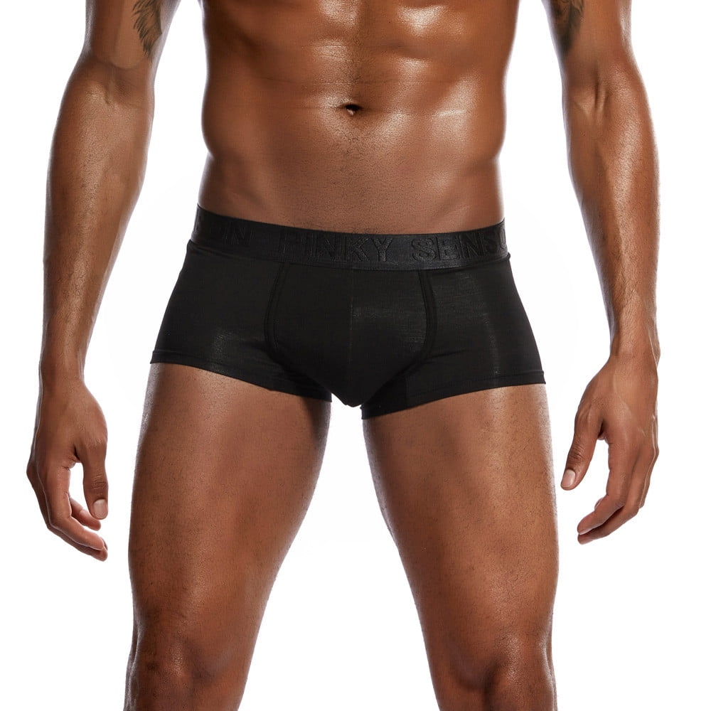 GYM Men Long Bulge Pouch Briefs Underwear Male Smooth & Elastic Bottoms Shorts