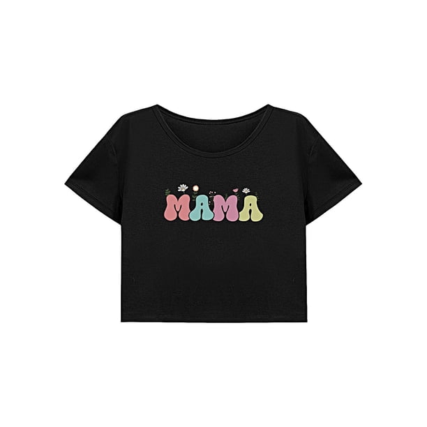 Top corto suelto para mujer, Top de manga corta de verano para viaje a la playa, regalo de oficina para mujer SG