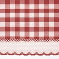 thumbnail image 2 of Designer Home Window Panel Curtain Tier Pair Kitchen Drape Plaid Gingham Checked Burgundy Checkered Panel, 2 of 6
