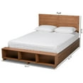 thumbnail image 4 of Bowery Hill Brown Wood Queen Size 4-Drawer Platform Storage Bed with Shelves, 4 of 13