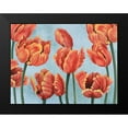 thumbnail image 2 of Popp, Grace 18x15 Black Modern Framed Museum Art Print Titled - Ruby Tulips I, 2 of 5
