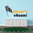 thumbnail image 3 of Sports Personalized Wall Decals for Boys Bedroom - Racing Sports Checkered Flag DIY & Creativity Custom Name Wall Sticker - Size: 40 In x 20 In, 3 of 4