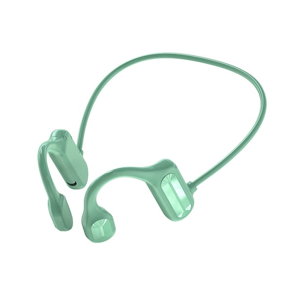 Auricular de conducción ósea, recargable, compatible con Bluetooth, V5.0, auricular abierto, auricular para entrenamiento, manos libres, verde Eigraketly EL004997-04B