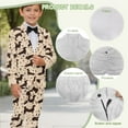 thumbnail image 6 of Xoenoiee Dachshund Paw Coffee Beans Print Boys' Slim Fit Tuxedo Suit Set for Toddler Teens, 2-Piece Blazer Jacket and Pants for Ring Bearer, Wedding Guest & Formal Outfit, 5-6 Years, 6 of 7