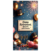 LUUFILx Retirement Celebration Backdrop Banner Party Supplies Decorations Happy Retirement Background Off Clock Hello Pension Event Decorations Photography Props
