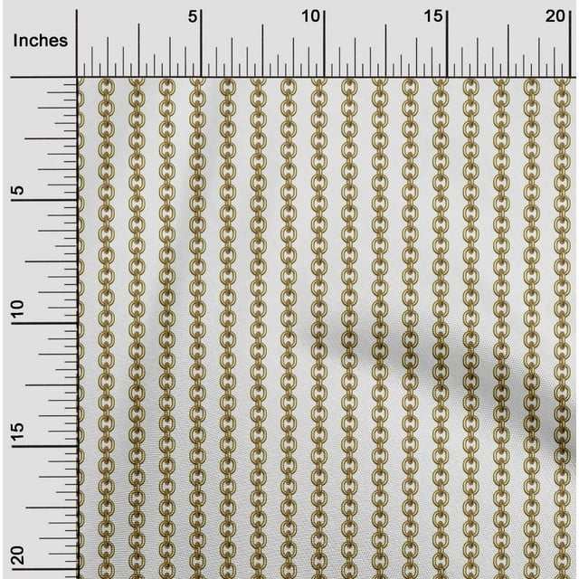 oneOone Polyester Lycra Gold Fabric Chain Geometric Fabric For Sewing Printed Craft Fabric By The Yard 56 Inch Wide