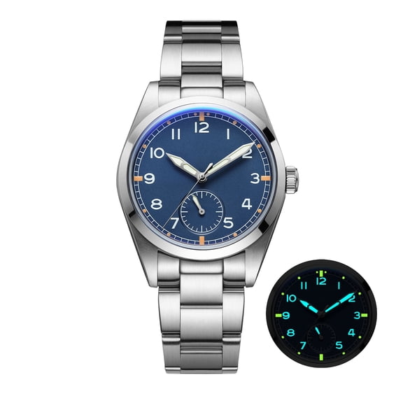 ADDIESDIVE 36mm Men's Quartz Watch, Japanese Sweep Second Vintage Analog Watch, 100M Water Resistant Stainless Steel, Super Luminous
