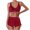 A-Burgundy, variant on Wyobmus Women Bikini Swimsuit Tummy Control 2 Piece Swimwear V Neck Lace Tie Beachwear Twist Front Solid Bathing Suit A-Burgundy