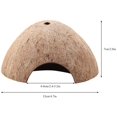 thumbnail image 2 of Reptile House Hiding Cave Natural Coconut Shell Turtle Aquarium Hide Decor, 2 of 7