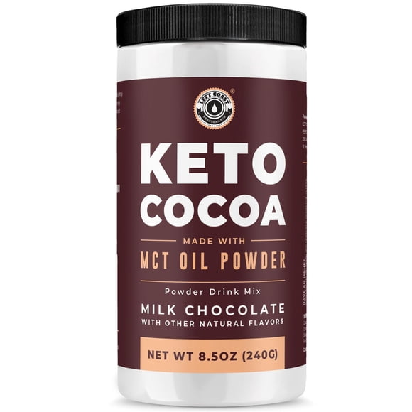 Chocolate Caliente Keto Left Coast Performance Polvo Con Aceite MCT Sin Azucar 240g