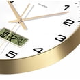 thumbnail image 3 of Reloj de pared TIMESS de 10 cm, no hace tictac, silencioso y con calendario perpetuo, 3 of 5