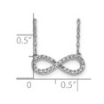 thumbnail image 2 of 1/7 Carat (ctw) Diamond Infinity Necklace in 14K White Gold with Chain, 2 of 4