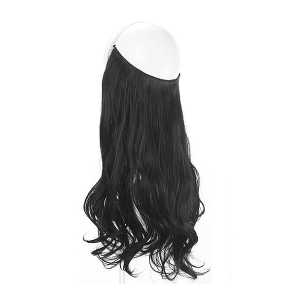 Graflsoa Extensions de Cheveux Élégantes Ondulées pour Femmes - Fibre Synthétique Résistante à la Chaleur, Fil Invisible, Longueur de 12 Pouces, Modèle 1B, Facile à Porter pour Fêtes, Mariages et Cosplay