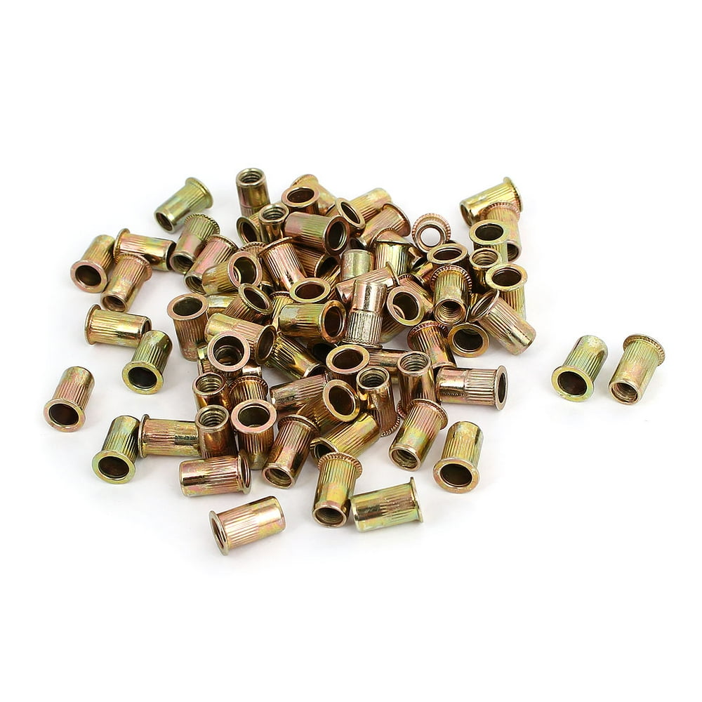 Unique Bargains M5 Thread 12mm Long Rivet Nut Insert Nutsert 100pcs