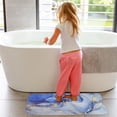 thumbnail image 5 of Blue Bathtub Mat Non Slip Marble  Line Extra Long Bath Mat for Tub Abstract Art Anti Slip Shower Mat for Bathroom with Large Drain Holes and Suction Cups Quality Bath Mats and Bathtub Decor 40x16, 5 of 6