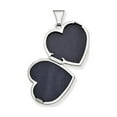 thumbnail image 4 of Primal Silver Sterling Silver Rhodium Plated Heart Locket Necklace, 4 of 5