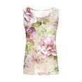 thumbnail image 4 of Odbmxy Womens Tank Tops Sleeveless Summer Womens Top Daily Floral Regular Cute Casual Tops,L, 4 of 5