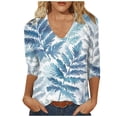thumbnail image 2 of Womens 3/4 Sleeve Tops Cotton Summer Tshirts Womens Summer Tops Trendy 2025 Print Tops for Women Y2k my items ordered, 2 of 5