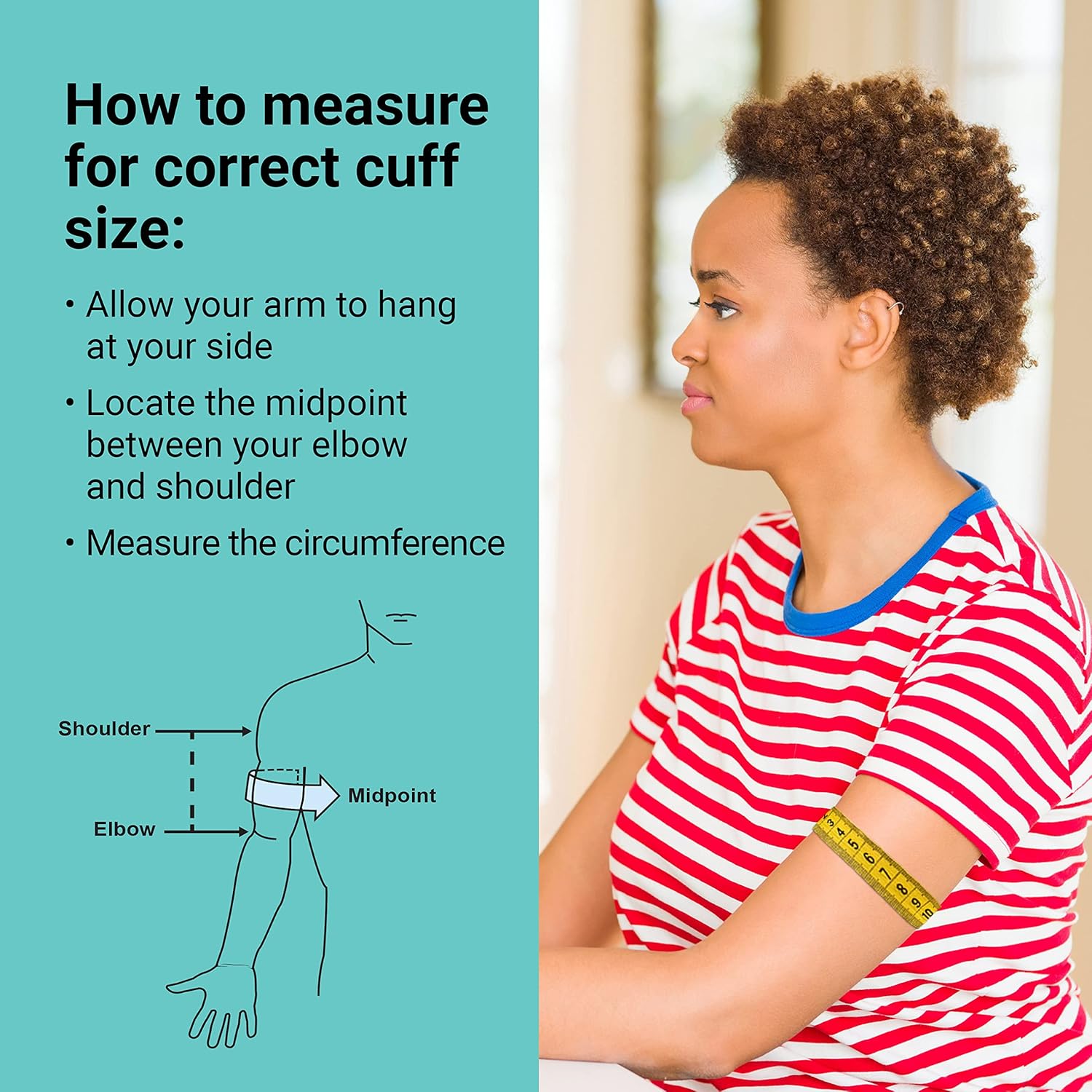 A&D Medical Wide-Range Upper Arm Blood Pressure Monitor Replacement Cuff, Latex-Free ISO Connector (UA-420A)