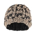 thumbnail image 2 of Gorro de encaje transpirable para mujer, gorro elástico, turbante, gorro de quimio con forro cómodo, parte inferior elástica Sunnimix Gorro de encaje de mujer, 2 of 8