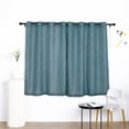 thumbnail image 2 of Efavormart Pack of 2 52"x64" Light Blue Faux Linen Curtains, Semi Sheer Curtain Panels with Chrome Grommet for Living Room Home Decor Window Privacy Linen Textured Drapes, 2 of 11