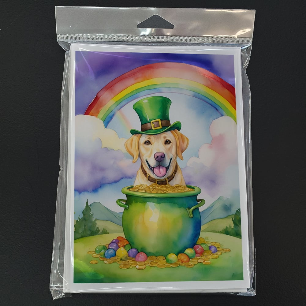 Labrador Retriever St Patrick's Day Greeting Cards Pack of 8 7 in x 5 in