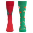 thumbnail image 2 of MeMoi 2 Pair Men's Rayon Blend "Holiday Food" Christmas Novelty Crew Socks - Mens - Male, 10-13, Gray-Black, 2 of 4