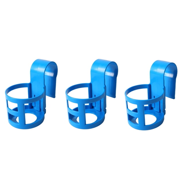 Portavasos para piscina para evitar derrames, soporte para bebidas junto a la piscina, accesorios para piscina sobre el suelo, rieles superiores redondos para barra de piscina, 3 uds., redondo
