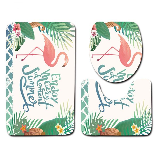 ABPHQTO Alfombra-de-baño-a119 Juego de alfombras de baño de 3 piezas Alfombra de baño Alfombra de contorno y tapa de inodoro ABPHQTO Cont-CHAPPLE-32941