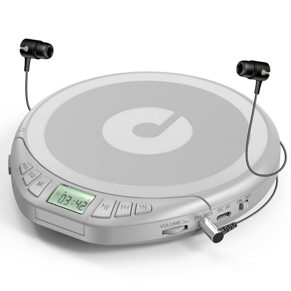 Reproductor de CD portátil Gueray para coche con pantalla LCD de auriculares