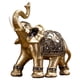 thumbnail image 1 of Estatua de elefante de resina Fengshui, estatua de elefante dorado, escultura, figura de riqueza Pies cerrados L, 1 of 9