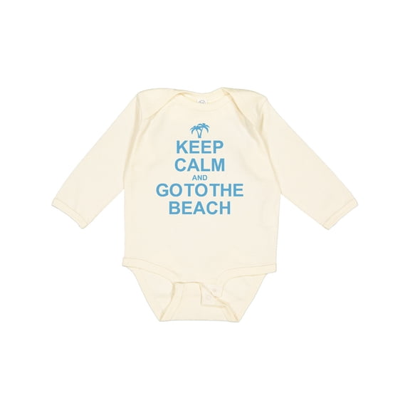 Inktastic Keep Calm Go to the Beach Boys or Girls Long Sleeve Baby Bodysuit