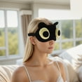 thumbnail image 2 of 1 Pc Máscara de Sueño de Ojos Circulares Amarillos y Negros, Funda Suave para los Ojos para Descansar, 2 of 6