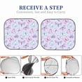 thumbnail image 6 of Naloa Purple Butterfly 2 Piece Foldable Car Sun Shades, Car Windshield Sunshade, Front Window Sunshade for Car, Truck, SUV - Large, 6 of 7