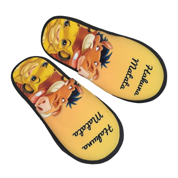 Lion King Slippers for Women Men Cotton Home Slippers Soft Fleece For Indoor Outdoor