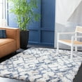thumbnail image 2 of SAFAVIEH Horizon Milica Abstract Shag Area Rug, Ivory/Blue, 8' x 10', 2 of 8