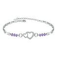thumbnail image 2 of Chmadoxn Toddler Toys, Baby Toys Amethyst Plated 925 Bracelet Love Heart-shaped Hand Jewelry Female Zircon Heart To Heart Jewelry Toys for Kids, Birthday Gifts, First Birthday Gifts, 2 of 8