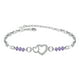 thumbnail image 2 of Amethyst Plated 925 Bracelet Love Heart-shaped Diamond Hand Jewelry Female Heart To Heart Jewelry, 2 of 8