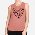 thumbnail image 2 of Halloween Heart Women's Muscle Tank X-Small Desert Pink, 2 of 5