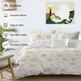 thumbnail image 3 of Christmas Golden Bedding Duvet Cover Set King Size 4 Pieces Snowflakes Bedding Set with Zipper Closure, 1 Comforter Cover 92x106 Inches 1 Flat Sheet & 2 Pillow Cases, 3 of 7