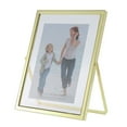 thumbnail image 3 of LCXmlly Electroplating Photo Frame Floating Picture Frame Tempered Glass Stainless Wall Standing Luxury Oblong, 3 of 8