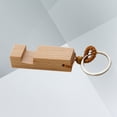 thumbnail image 2 of KAKOWELY Creative Mobile Phone Stand Keychain Universal Desktop Phone Bracket Keyring Wooden Phone Stand Portable Smartphone Holder (Light Color),0.79"X2.28"X0.59", 2 of 4