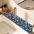 thumbnail image 2 of Yayeee Faucet Mat for Kitchen Sink 14.7" Diatomite Long Splash Guard Pad, Blue Cartoon Birds Pattern, 2 Pack, 2 of 7